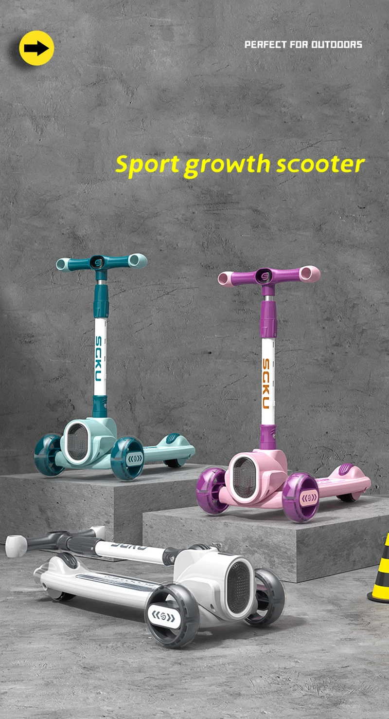 20%off Foldable Patinete Infantil Baby Scooter Bike 3 in 1 Baby Scooter Kick Scooters Foot Scooters for Kids Boys &amp; Girls with LED Light