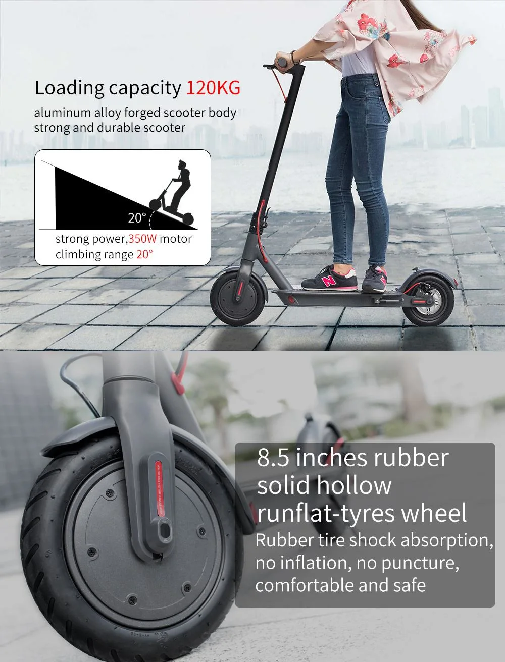 2020 Newest Smart 2 Wheel Foldable Self Balancing Electric Scooter Two Wheels for Adult